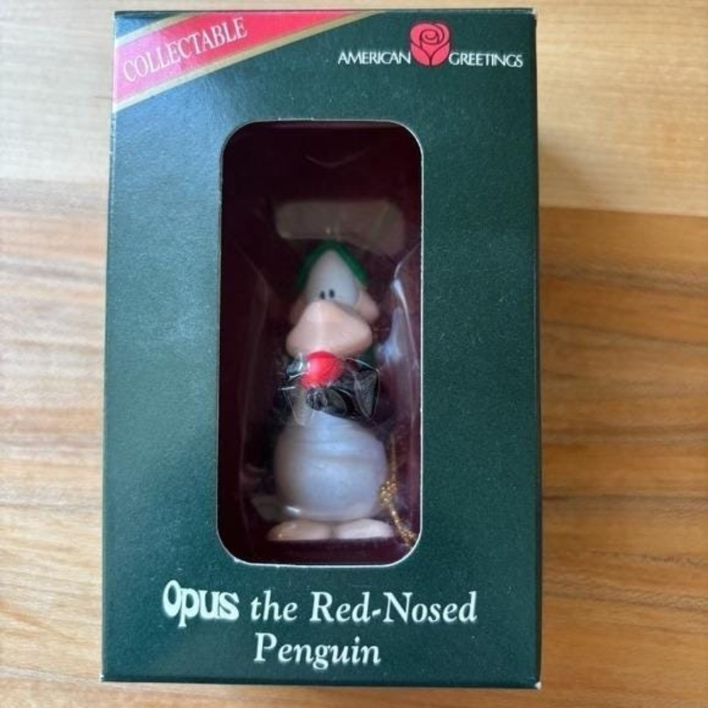 American Greetings Opus the Red‎ Nosed Reindeer Vintage Christmas Ornament 1994